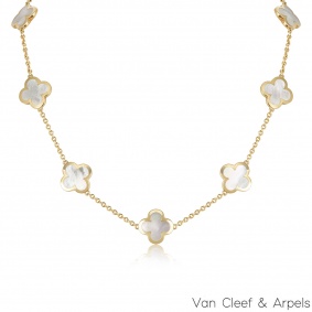 Van Cleef & Arpels Yellow Gold Pure Alhambra Necklace VCARA37800 Van Cleef & Arpels Yellow Gold Pure Alhambra Necklace VCARA37800